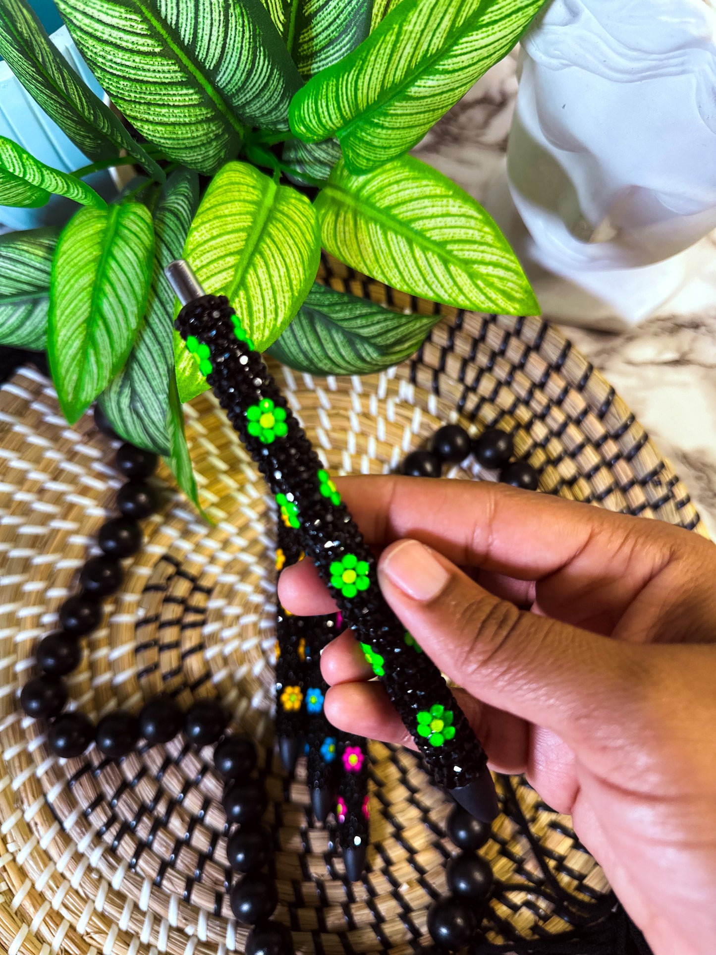 Neon Rhinestone Pen | Custom Flower Pen