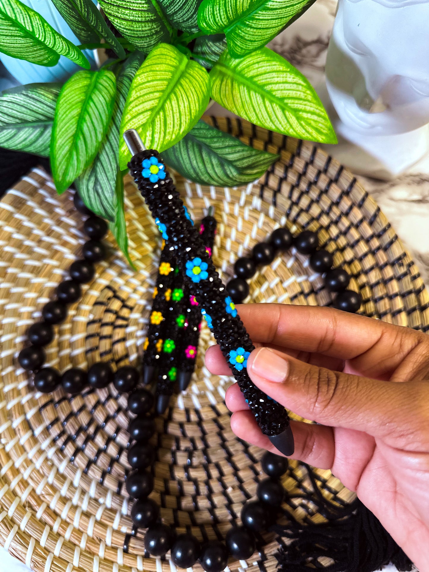 Neon Rhinestone Pen | Custom Flower Pen